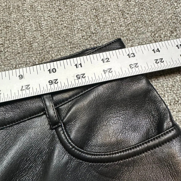 Aritzia Wilfred Faux Black Leather Straight Leg Pants in Womens Size 2 - Picture 2 of 7